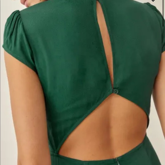 NWT Reformation Gavin Dress Emerald - Picture 5 of 7